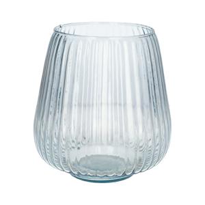 Bloemenvaas Amar - helder transparant glas - D17,5 x H19 cm - decoratieve vaas - bloemen/takken