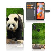 Samsung Galaxy M11 | A11 | Telefoonhoesje | Met pasjeshouder | Panda