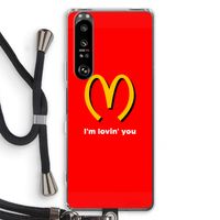 I'm lovin' you: Sony Xperia 1 III Transparant Hoesje met koord