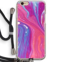 Paarse stroom: iPhone 6 / 6S Transparant Hoesje met koord