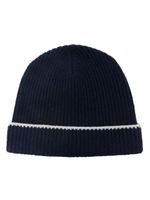 Eleventy ribbed-knit cashmere beanie - Bleu - thumbnail