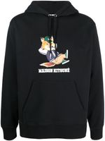 Maison Kitsuné hoodie Chillax Fox en coton - Noir