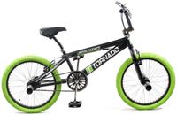 Royal Freestyle bmx 20" -bugatti - mat zwart met groene banden
