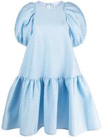 Cecilie Bahnsen robe courte à manches bouffantes - Bleu - thumbnail