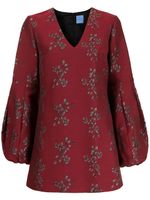 Macgraw robe courte à motif brodé - Rouge