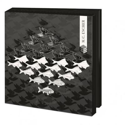 Kaartenmapje Black & White, M.C. Escher, 10 Stuks met Enveloppen