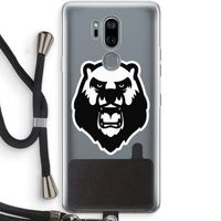 Angry Bear (white): LG G7 Thinq Transparant Hoesje met koord