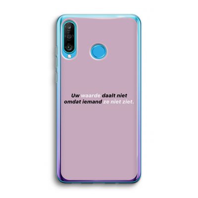 uw waarde daalt niet: Huawei P30 Lite Transparant Hoesje