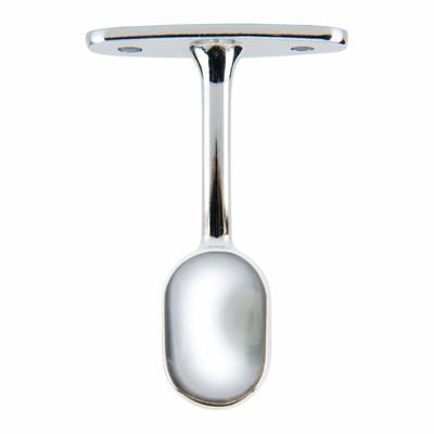 Steun voor stang in kast Stor Planet Ovalen Verchroomd 2,5 x 1,5 cm Zilverkleurig (2 Stuks)