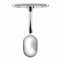 Steun voor stang in kast Stor Planet Ovalen Verchroomd 2,5 x 1,5 cm Zilverkleurig (2 Stuks)