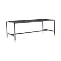 Fjôrd - Salontafel Zwart Goud 130cm - Glas - Dipp