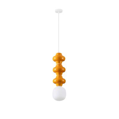 Lyora HanglampClio L oranje keramiek met wit glas - 9009120