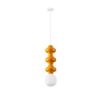 Lyora HanglampClio L oranje keramiek met wit glas - 9009120