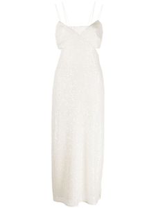 Sachin & Babi robe mi-longue Vivi brodée de sequins - Blanc