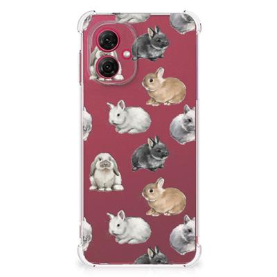 Case Anti-shock voor Motorola Moto G55 Konijntjes