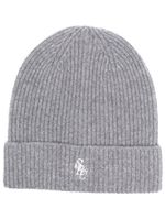 Sporty & Rich bonnet en cachemire à logo brodé - Gris