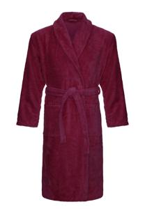 Luxe badjas katoen - saunabadjas - bordeauxrood-l/xl