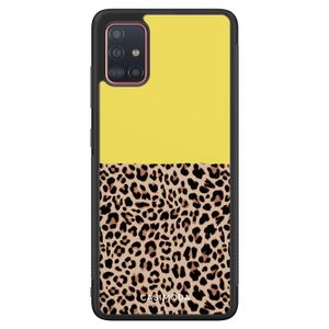 Samsung Galaxy A71 hoesje - Luipaard geel