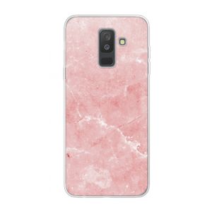 Roze marmer: Samsung Galaxy A6 Plus (2018) Transparant Hoesje