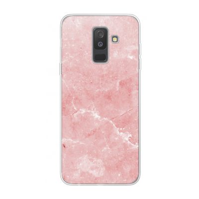 Roze marmer: Samsung Galaxy A6 Plus (2018) Transparant Hoesje