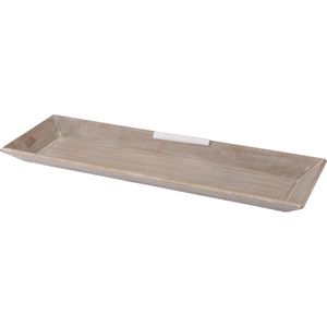 Kaarsenbord/plateau hout wit 20 x 60 cm rechthoekig   -