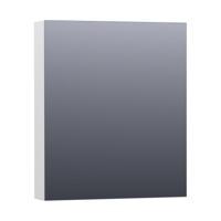 Brauer Impress Deluxe Spiegelkast - 60 cm - met interne en externe Verlichting - 1 Rechtsdraaiende Dubbelzijdige Spiegeldeur - Hoogglans Wit