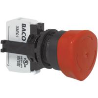 BACO L22ED01D Noodstopschakelaar Kunststof frontring, Zwart 600 V 10 A IP69K 1 stuk(s)