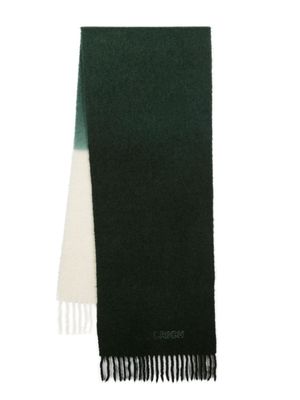Woolrich écharpe à logo brodé - Vert