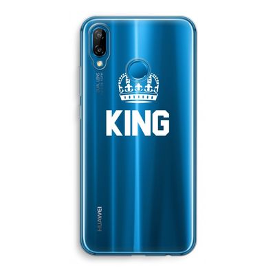 King zwart: Huawei P20 Lite Transparant Hoesje