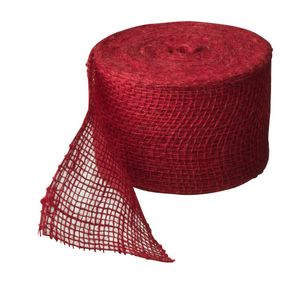 Juteband rood 10 cm x 25 m 220 g/m2 - Nature