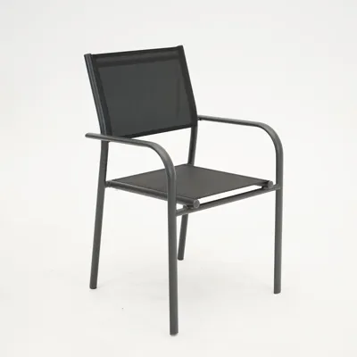 Duca stapelstoel dining zwart