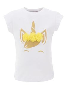 Mimi Tutu t-shirt en coton à imprimé licorne - Blanc