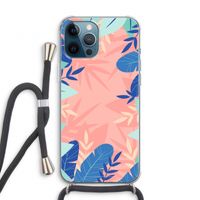 Tropisch: iPhone 12 Pro Transparant Hoesje met koord