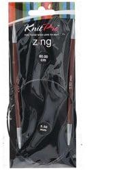 KnitPro Zing Rondbreinaalden 60cm 5,50mm