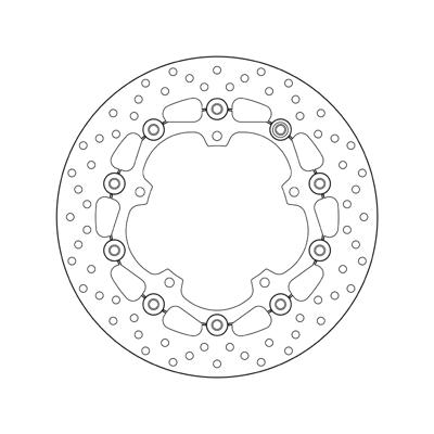 BREMBO Serie Oro remschijf, remschijven voor de moto, zwevend 78B40849