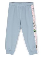 Roberto Cavalli Junior pantalon de jogging à imprimé graphique - Bleu - thumbnail