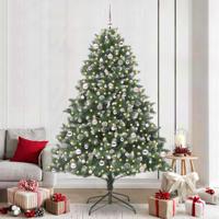 VidaXL Kunstkerstboom met 300 led groen 240 cm pvc en plastic en staal