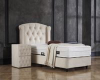 Dreamhouse - Aurora 1-persoons Boxspring met opbergruimte - Beige - 90 x 200 / met montage