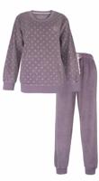 Tenderness dames pyjama Velours - Lila Flower - Warme winter pyjama - Teddy Tenderness dames pyjama Velours - Lila Flower - Warme winter pyjama - Teddy