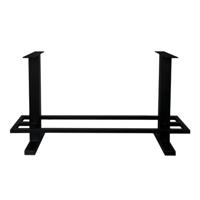 Stalen bartafel zwart 120 bij 60 cm en hoogte 105 cm (8 x 8 cm)