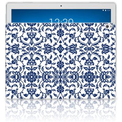 Lenovo Tab P10 | Siliconen hoesje | Flower Blue