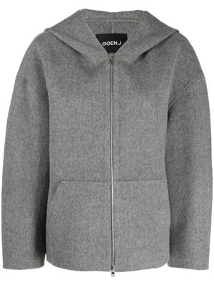 Goen.J veste zippée à capuche - Gris