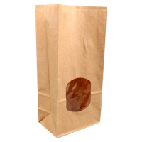Zak | Blokbodemzak | Papier + PP | 115/ 72x246mm | bruin | 400 stuks