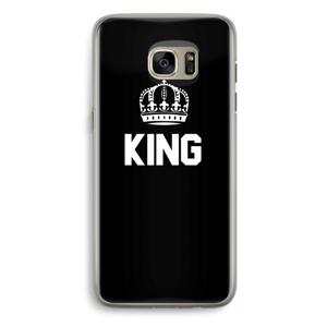 King zwart: Samsung Galaxy S7 Edge Transparant Hoesje