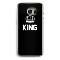King zwart: Samsung Galaxy S7 Edge Transparant Hoesje - thumbnail