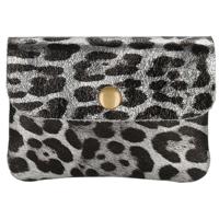 Charm London Suède Etui Portemonnee Elisa Grijs Luipaard Charm London Suède Etui Portemonnee Elisa Grijs Luipaard