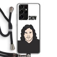 Let It Snow: Samsung Galaxy S21 Ultra Transparant Hoesje met koord
