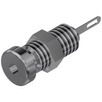 SKS Hirschmann MBU 1 Miniatuur-laboratoriumconnector Bus, inbouw verticaal Stift-Ø: 2 mm Zilver 1 stuk(s)