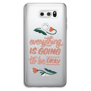 Optimistic flower girl: LG V30 Transparant Hoesje