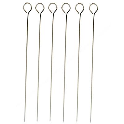 12x BBQ/barbecue spiezen/vleespennen van metaal 25 cm